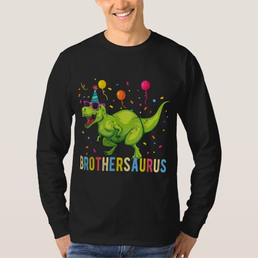 Brother Birthday Boy T Rex Dinosaur T-shirt (Voorkant)