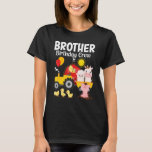 Brother Birthday Crew Tractor Barnyard Boerderij A T-shirt<br><div class="desc">Broer Birthday Crew Tractor Barnyard Farm Animals Party.</div>