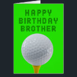 Brother Birthday Golf<br><div class="desc">Gelukkige golfverjaardag voor je broer! Een golfbal op een t-shirt klaar om af te t - shirts! Een geweldige kaart voor elke broer die van het spel van golf houdt.</div>