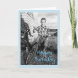 Brother Birthday Kaart<br><div class="desc">fotojongen en fiets</div>