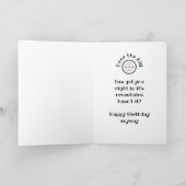 Brother Birthday Over the Hill Crosshairs Humor Kaart (Binnen)