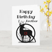Brother Birthday Over the Hill Crosshairs Humor Kaart (Gele Bloem)