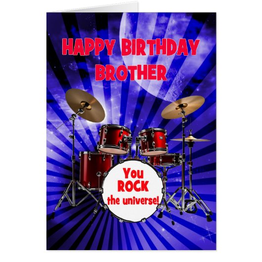Brother Birthday You Rock Drums (Voorkant)