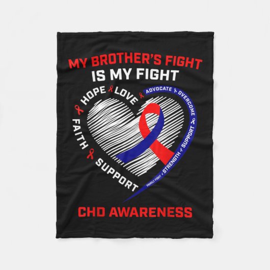 Brother CHD-gewaarwording, congenitale hartaandoen Fleece Deken (Voorkant)