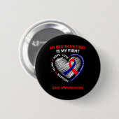 Brother CHD-gewaarwording, congenitale hartaandoen Ronde Button 5,7 Cm (Voorkant /achterkant)