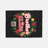 Brother Claus Christmas Santa Laurel Wreath Mistle Fleece Deken (Voorkant (Horizontaal))