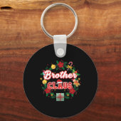 Brother Claus Christmas Santa Laurel Wreath Mistle Sleutelhanger (Voorkant)