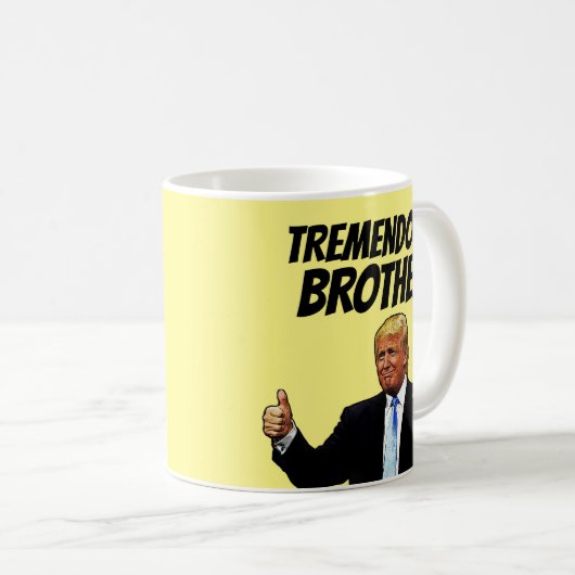 BROTHER COFFEE MOK, FUNNY DONALD TRUMP KOFFIEMOK (Voorkant rechts)