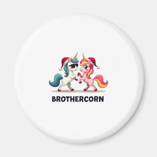 Brother-corn Unicorn Matching Family Pajama Christ Magneet (Voorkant)