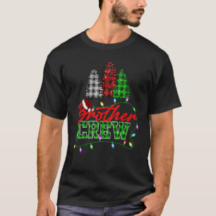 Brother Crew Tree Buffalo Plaid Bijpassende famili T-shirt