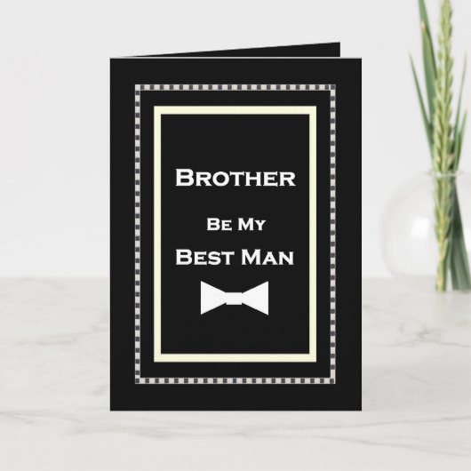 BROTHER Custom Name Best Man Wedding Invitation (Voorkant)