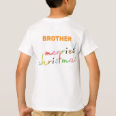 BROTHER CUSTOM retro kleurrijke vrolijkste feestda T-shirt (Achterkant)