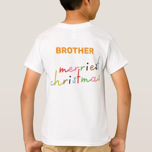 BROTHER CUSTOM retro kleurrijke vrolijkste feestda T-shirt (Achterkant)