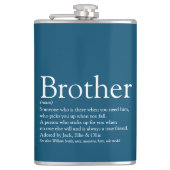 Brother Definition Gezegde Fun Blue Heupfles (Voorkant)