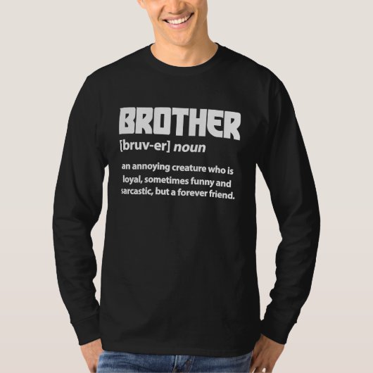 Brother Definition Sibling Family National Sibling T-shirt (Voorkant)