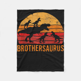 Brother Dinosaur 5 kind Funny Big Little Brother Fleece Deken