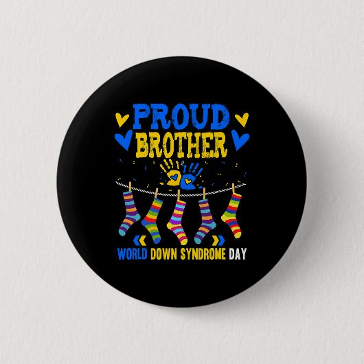 Brother Down Syndrome Bewustheid Ronde Button 5,7 Cm (Voorkant)