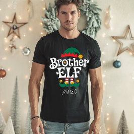 Brother Elf Funny Elf Bijpassende kerstcadeau T-shirt