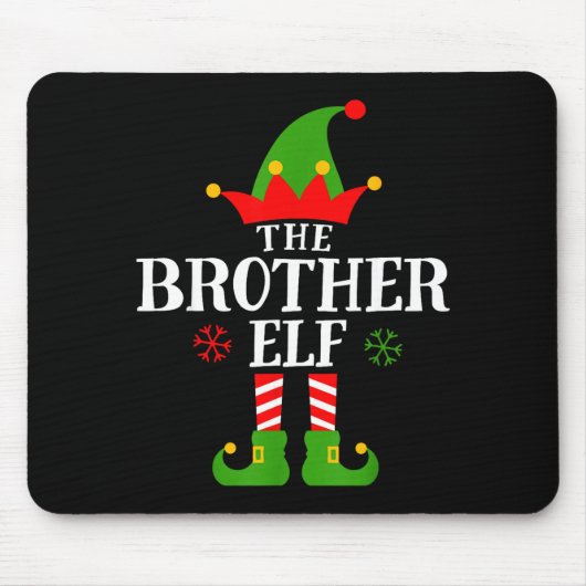 Brother Elf Funny Matching Family Group Christmas  Muismat (Voorkant)