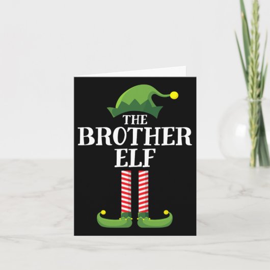 Brother Elf Matching Family Group kerstparty Kaart (Voorkant)
