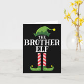 Brother Elf Matching Family Group kerstparty Kaart (Gele Bloem)