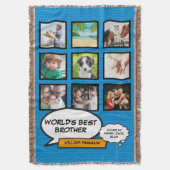 Brother Fotocollage Comic Book Fun Cool Blue Deken (Voorkant Verticaal)