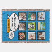 Brother Fotocollage Comic Book Fun Cool Blue Deken (Voorkant)