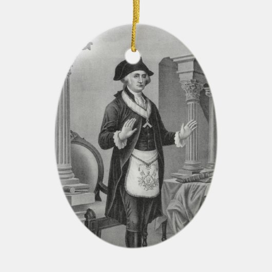 Brother George Washington Keramisch Ornament (Voorkant)
