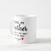 Brother Gift Funny Birthday Koffiemok (Voorkant links)
