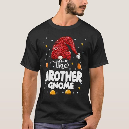 Brother Gnome Leopard Family Matching Christmas Pa T-shirt (Voorkant)