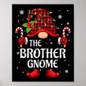 Brother Gnome Matching Christmas Pjs For Family Poster (Voorkant)