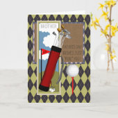 Brother Golf Club Vaderdag Wenskaart Kaart (Gele Bloem)