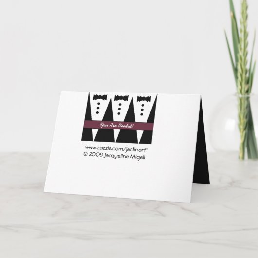 BROTHER Groomsman FUNNY Wedding Invitation (Achterkant)