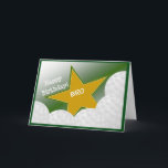 Brother - Happy Birthday Golf Loving Bro! Kaart<br><div class="desc">Leuke kaart om je golfliefhebbende broer een gelukkige verjaardag te wensen. Voeg een afbeelding van je broer met zijn favoriete uitrusting toe aan de binnenkant van de kaart voor een extra speciale touch.</div>