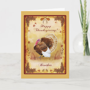 Brother Happy Thanksgiving Turkije Kaart