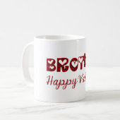 Brother Happy Valentijn Cute Cupid Typografie Koffiemok (Voorkant links)