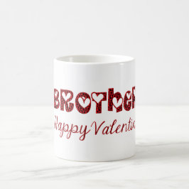 Brother Happy Valentijn Cute Cupid Typografie Koffiemok