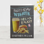 Brother-in-Law Trendy Krijtbord Effect Kaart (Gele Bloem)