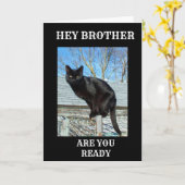 BROTHER IS "40" ZEGT DAT DE ZWARTE KAT IS KAART (Gele Bloem)