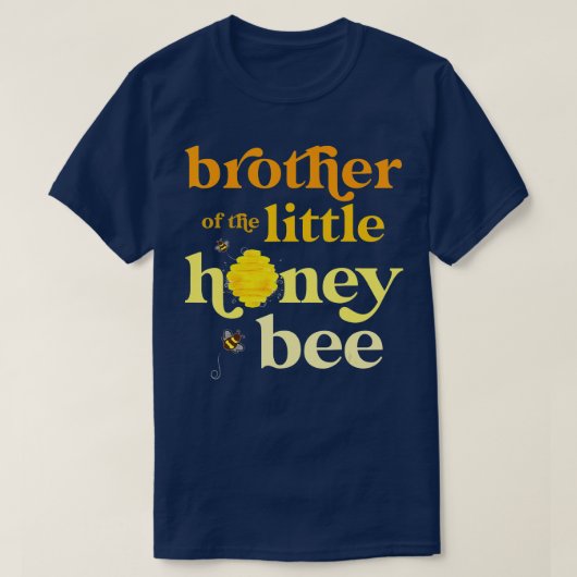 Brother Little Honey bee Birthday Gender onthullin T-shirt (Design voorkant)