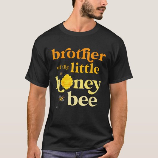 Brother Little Honey bee Birthday Gender onthullin T-shirt (Voorkant)