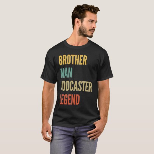 Brother Man Podcaster Legend T-shirt (Voorkant volledig)