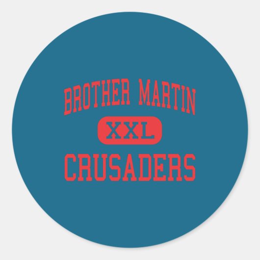 Brother Martin Crusaders High New Orleans _1 Ronde Sticker (Voorkant)