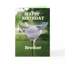 Brother Martini Golfbal Happy Birthday Kaart