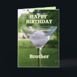 Brother Martini Golfbal Happy Birthday Kaart<br><div class="desc">Brother Martini Golf Ball Birthday Kaart Golf is een geweldig excuus om een verjaardag te vieren op de negentiende hole!</div>
