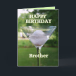 Brother Martini Golfbal Happy Birthday Kaart<br><div class="desc">Brother Martini Golf Ball Birthday Kaart Golf is een geweldig excuus om een verjaardag te vieren op de negentiende hole!</div>