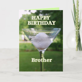 Brother Martini Golfbal Happy Birthday Kaart