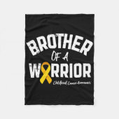 Brother Of A Warrior Childhood Cancer Awareness Bo Fleece Deken (Voorkant)