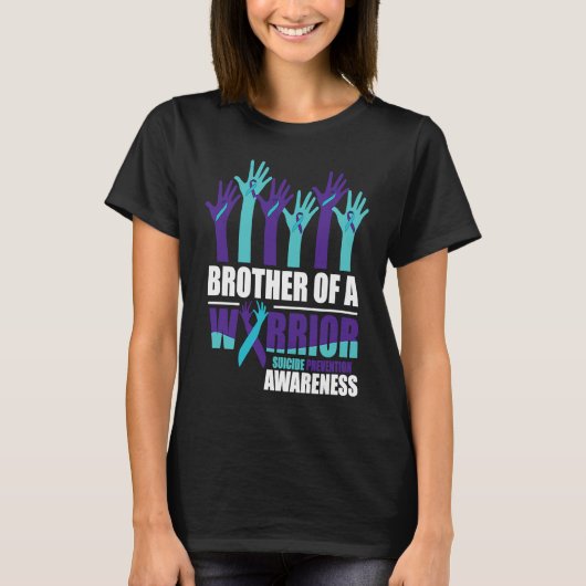 Brother of a Warrior Suicide Awareness Mental Heal T-shirt (Voorkant)