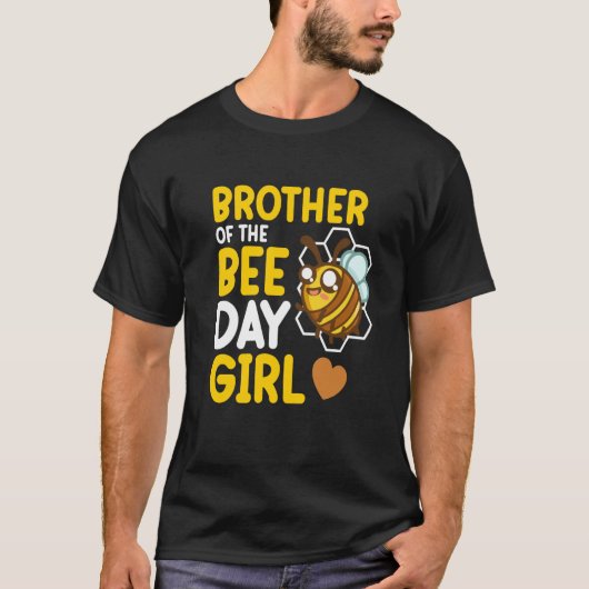 Brother Of Bee Day Girl Honey Beekeeper Beekeeping T-shirt (Voorkant)